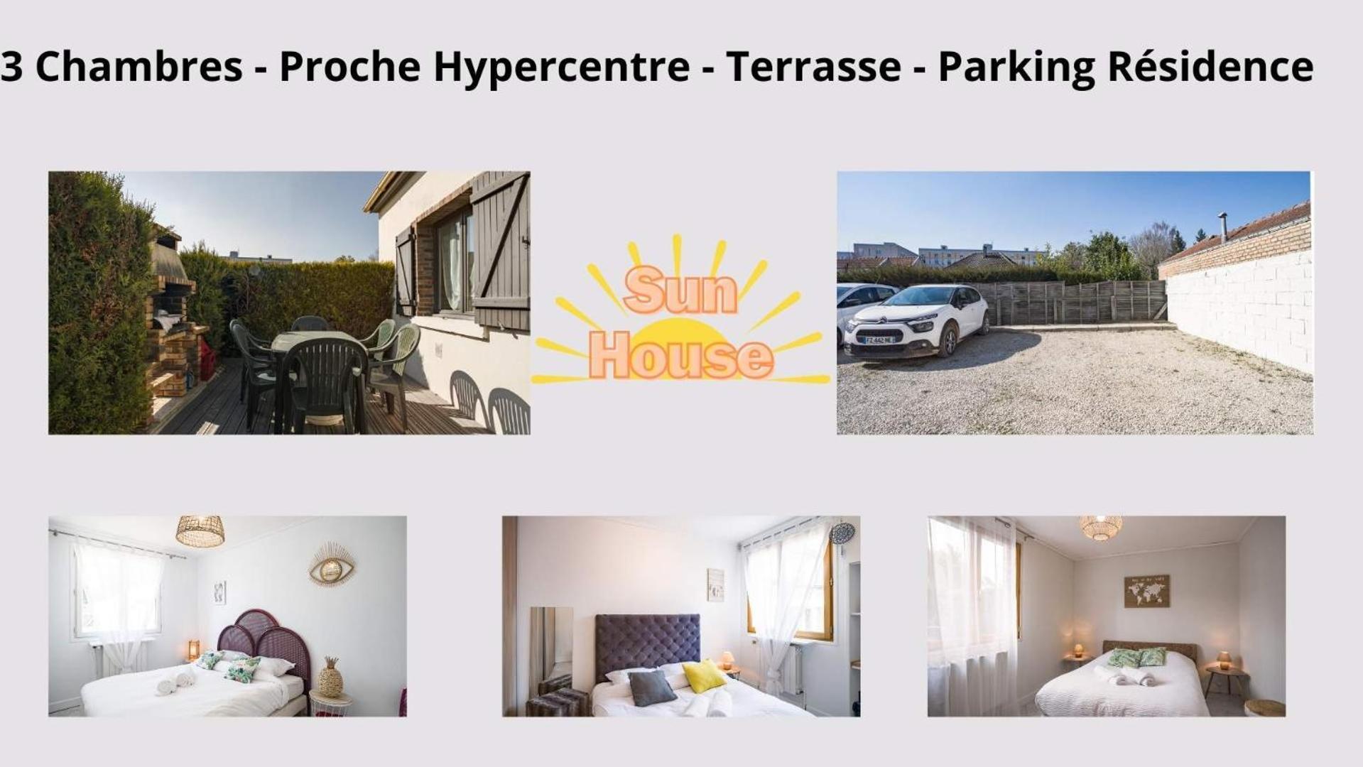 Sun House - Terrasse Parking Prive Gratuit Apartment Troyes Exterior foto