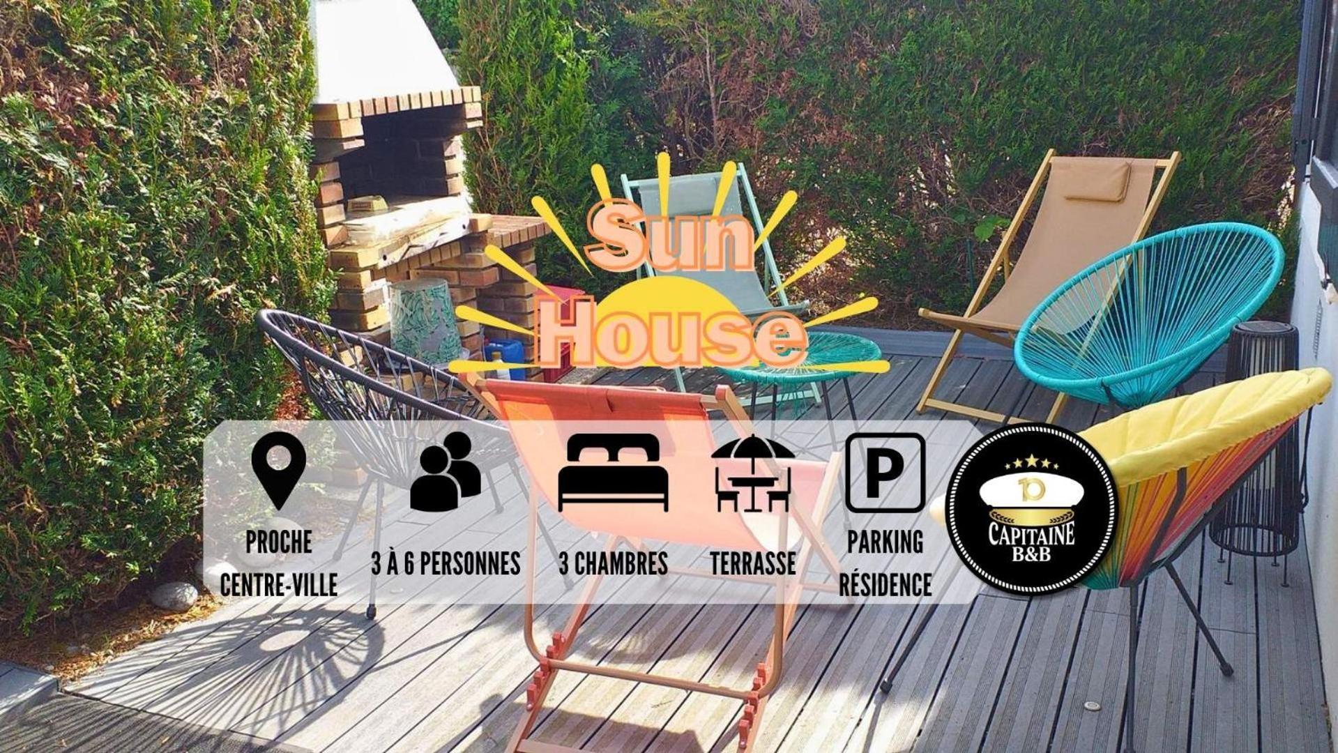 Sun House - Terrasse Parking Prive Gratuit Apartment Troyes Exterior foto